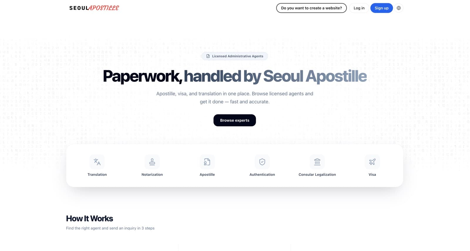 Seoul Apostille 홈페이지: 아포스티유, 비자, 번역 서비스 인증 에이전트 검색